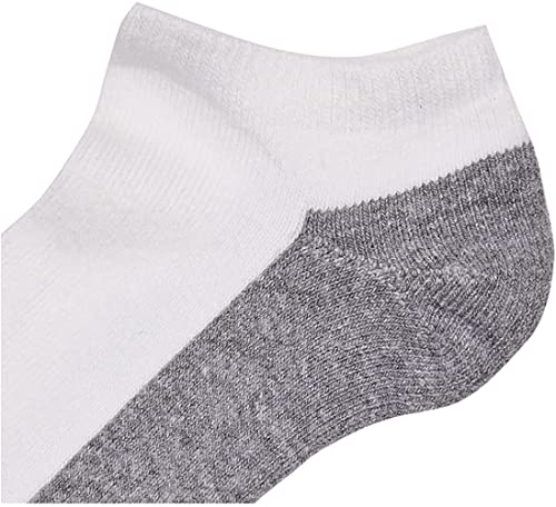 Jefferies Socks Little Girls' Seamless Sport Low Cut Half Cushion Socks (Pack of 6), Wht/Grey,9-11 sock size /6-9 shoe size - Image 3