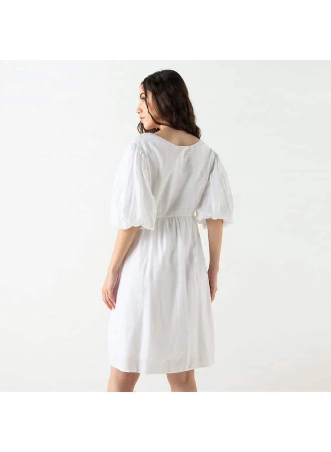 Lee Cooper White Linen Mini Dress