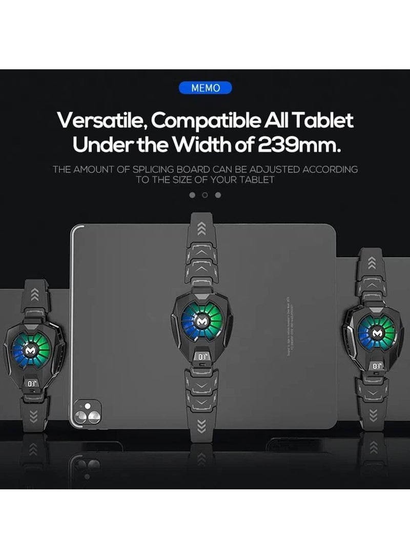 Loquat Memo Tablet Gaming Cooler iPad Tablet Radiator Semiconductor Gaming Cooling Fan Tablet Cooler with RGB light for Gamer - Image 5
