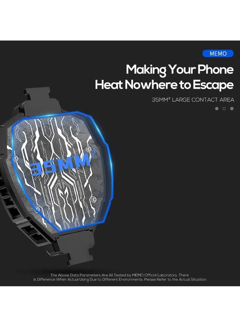 Loquat Memo Tablet Gaming Cooler iPad Tablet Radiator Semiconductor Gaming Cooling Fan Tablet Cooler with RGB light for Gamer - Image 4