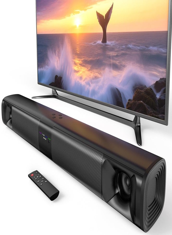WebsLand Sound Bar for Smart TV, 80W Soundbar with Four Woofers, Dual Horn Tweeters, 2.0 Channel TV Speaker, 2 in 1 Detachable Design, BT/ARC/AUX/Optical Connection, Surround Sound System for TV/PC