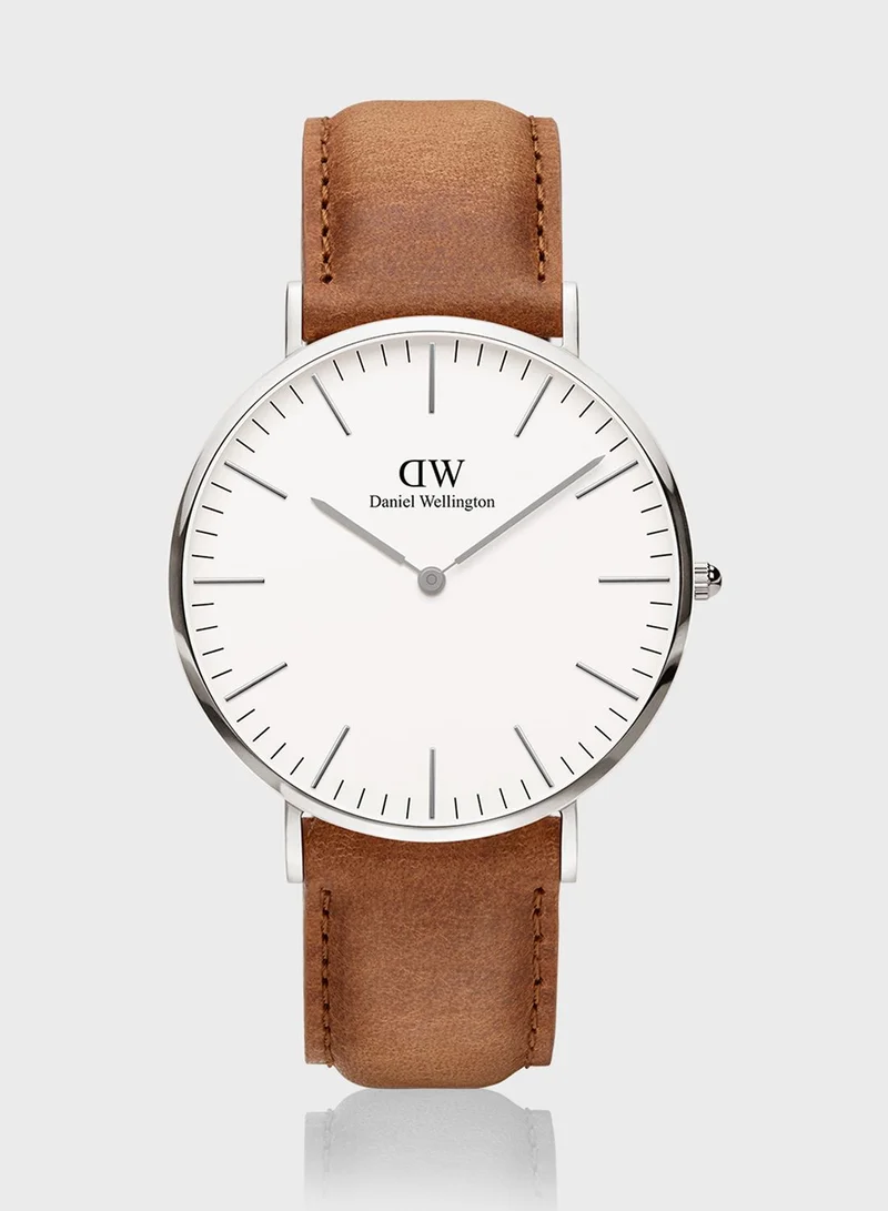 DANIEL WELLINGTON Classic Durham Silver White 40mm Watch