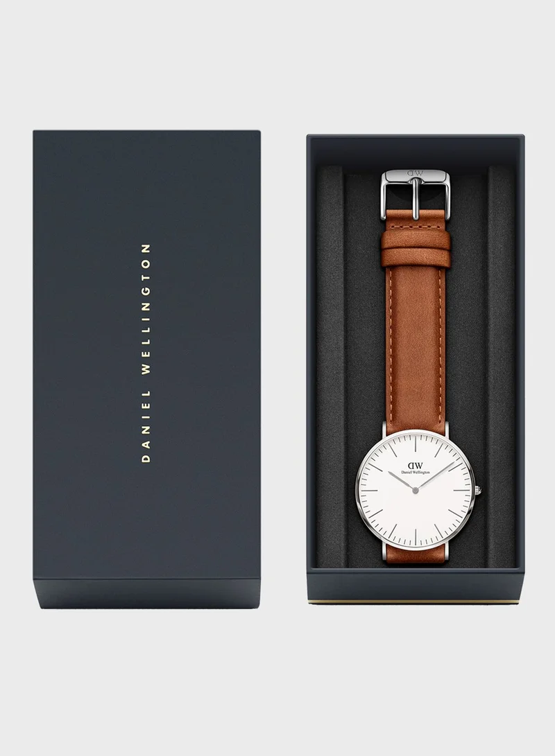 DANIEL WELLINGTON Classic Durham Silver White 40mm Watch
