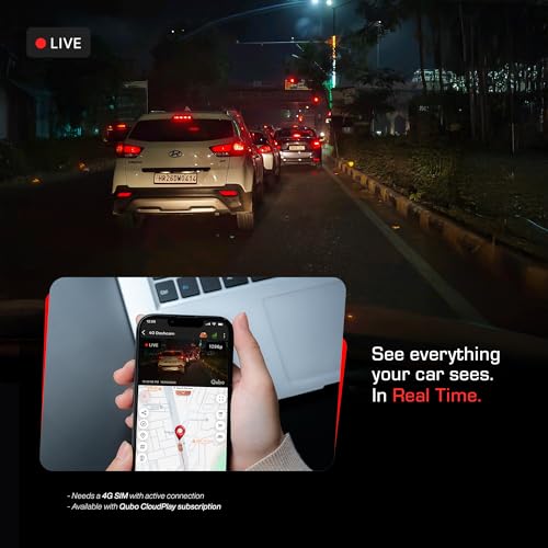 Qubo Dashcam 4G Live by Hero Group [New Launch] | Remote Live View I GPS Tracking & Smart Alerts | 2K QHD | FOV | Wi-Fi & App Control | Supports Upto 1TB SD Card  | 1-Year Free Cloud Subscription - Image 4