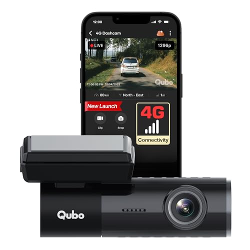 Qubo Dashcam 4G Live by Hero Group [New Launch] | Remote Live View I GPS Tracking & Smart Alerts | 2K QHD | FOV | Wi-Fi & App Control | Supports Upto 1TB SD Card  | 1-Year Free Cloud Subscription - Image 1