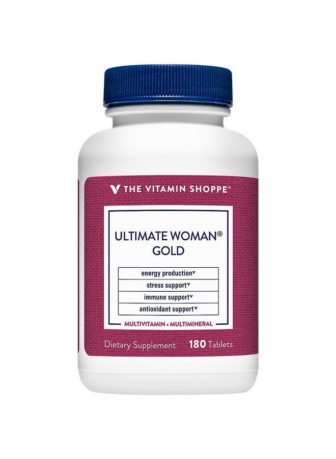 The Vitamin Shoppe Ultimate Woman Gold Multivitamin - with Iron, B Vitamins & Vitamin D3 and More to Support Energy Production, Bone & Immune Health - Gluten Free Multi-Mineral (180 Tablets) - Image 2
