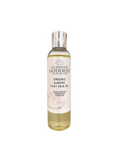 glimmer goddess GLIMMER GODDESS Organic Sweet Almond Silky Skin Oil - Moisturizing Dry Skin, 48 Hour Hydration, Unisex 8 oz.  - Image 1