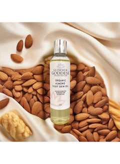 glimmer goddess GLIMMER GODDESS Organic Sweet Almond Silky Skin Oil - Moisturizing Dry Skin, 48 Hour Hydration, Unisex 8 oz.  - Image 2