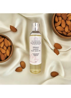 glimmer goddess GLIMMER GODDESS Organic Sweet Almond Silky Skin Oil - Moisturizing Dry Skin, 48 Hour Hydration, Unisex 8 oz.  - Image 5