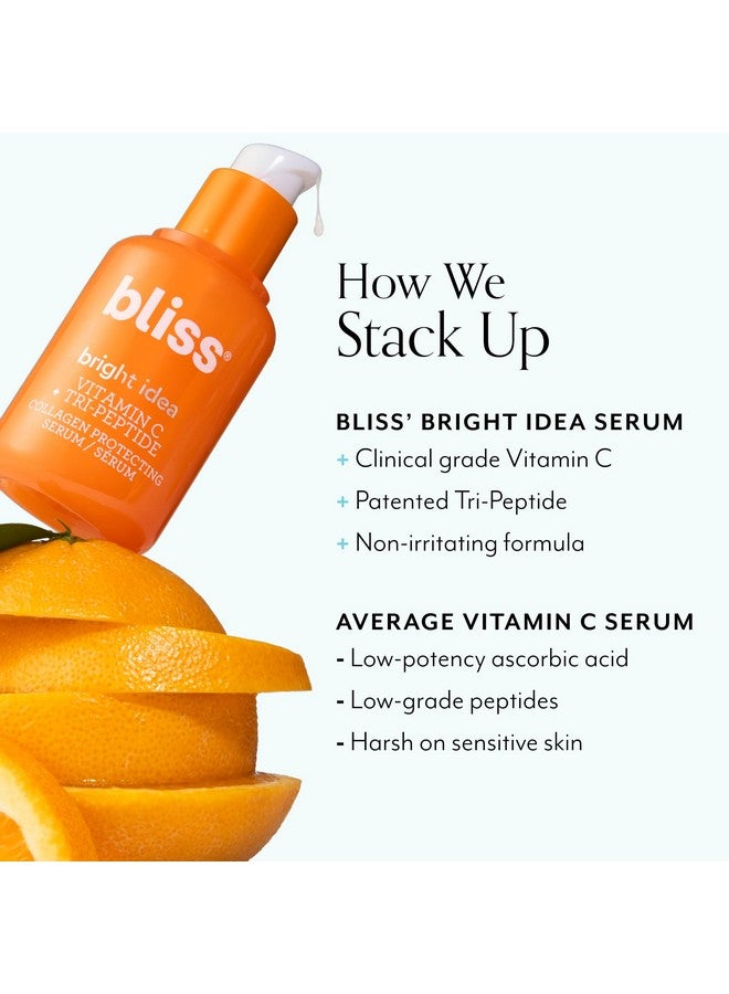 BLISS Bliss Bright Idea Vitamin C + Tri-Peptide Collagen Brightening Face Skincare Serum - Anti Aging, Reduces Dark Spots, Boosts Skin Elasticity - Clean - Vegan & Cruelty-Free - 1 Fl Oz - Image 4