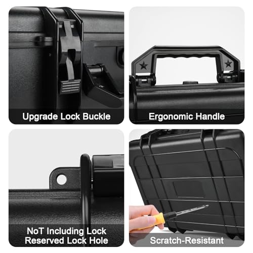 YDEPLVEO Hard Drive Case Fits 25-Bay Protection 3.5" HDD | High-Density Protective Foam | External Hard Drive Organizer Storage Box Travel Carrying Suitcase with Handle - Image 5