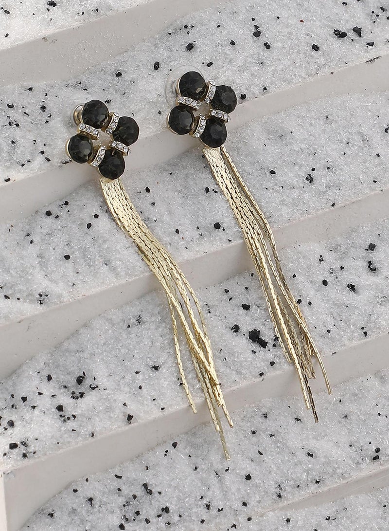 SOHI Flora-Chain Artificial Drop Earring Jewellery  - Image 1