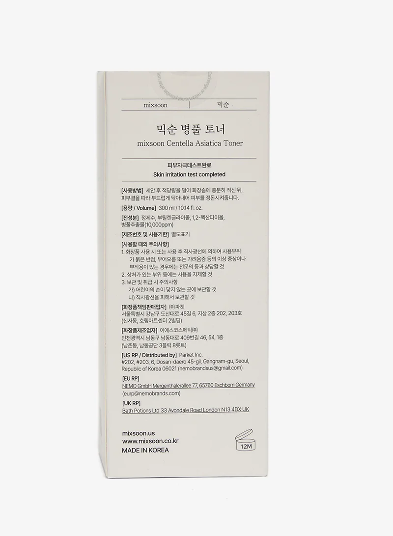 mixsoon Centella Asiatica Toner 300ml