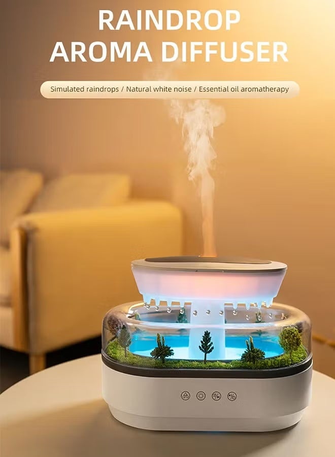 MOSH Rain Cloud Diffuser and Humidifier, Aromatherapy Essential Oil Diffuser with Water Drip Effect, White Noise, Zen Night Light and Sleep Therapy, Ultimate Relaxation and Stress Relief for Home and Office, 250ml - Image 3