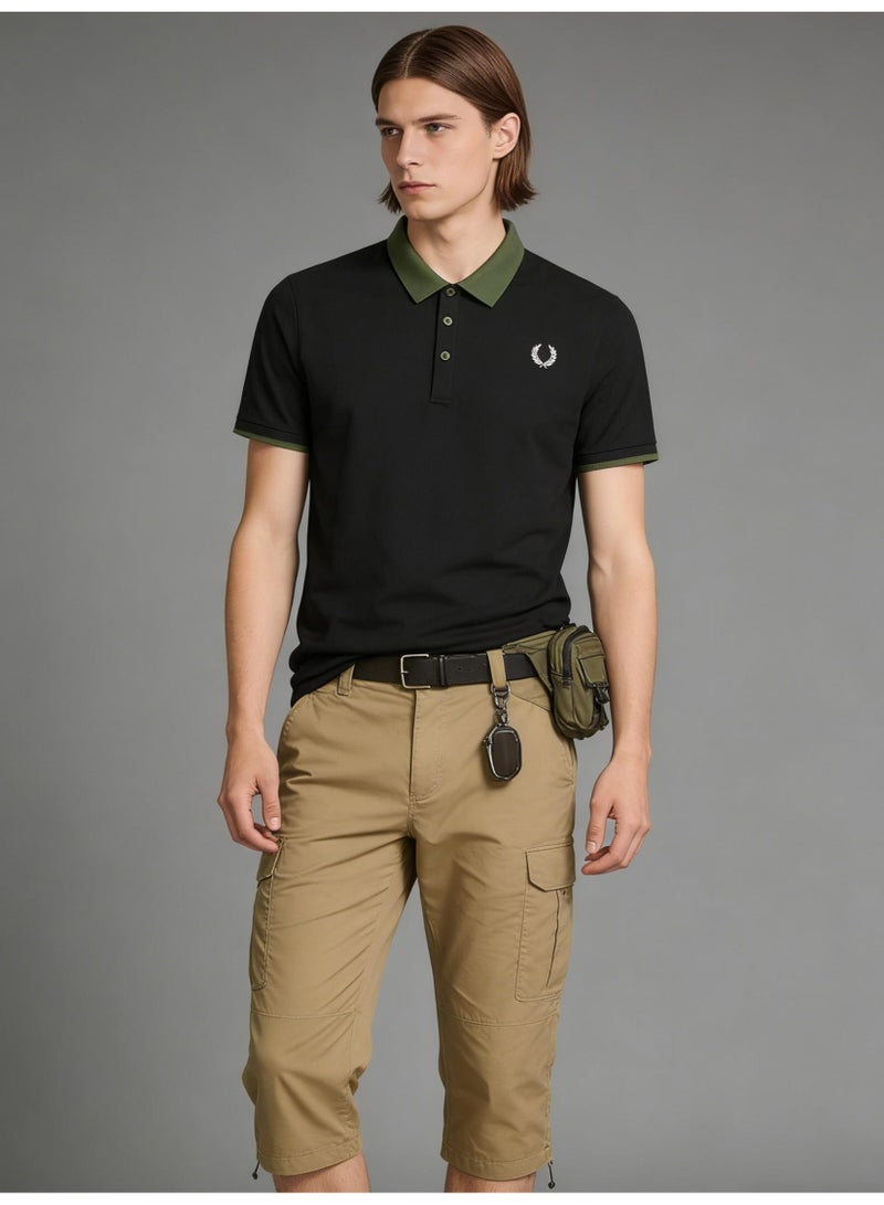 فريد بيري Fred Perry double-pointed Polo shirt | men's Polo shirt with green collar, classic and modern style, creating eternal leisure fashion. - Image 5