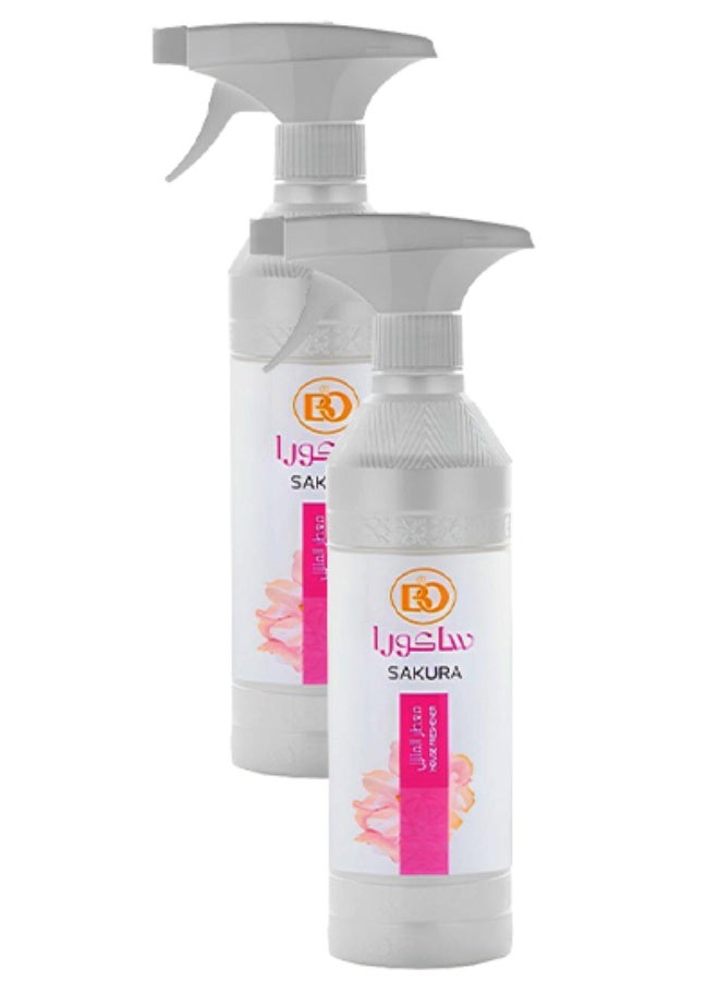 Banafa 2 Pieces Sakura House Freshener 500ml - Image 1