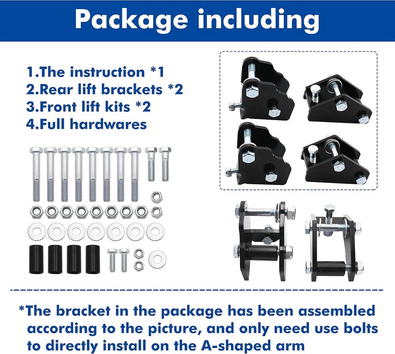 salangid 3'' Front and Rear Full Lift Kit for 2013-2017 Polaris Ranger XP/Crew 570/900/1000 Fullsize - Image 2