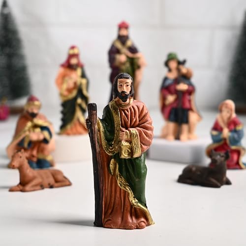 Floweraura Decorative Christmas Crib Nativity Jesus Family Christmas Gifting for Neighbour, Employees, Friends, Colleague | Showpiece Idol for Home Decor - Image 5