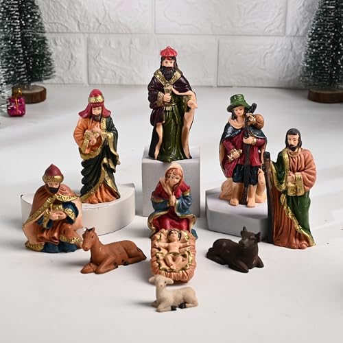 Floweraura Decorative Christmas Crib Nativity Jesus Family Christmas Gifting for Neighbour, Employees, Friends, Colleague | Showpiece Idol for Home Decor - Image 2