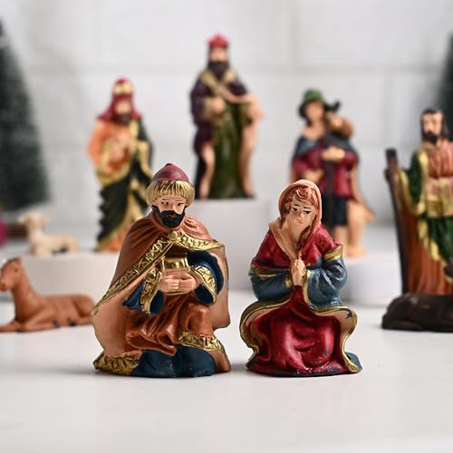 Floweraura Decorative Christmas Crib Nativity Jesus Family Christmas Gifting for Neighbour, Employees, Friends, Colleague | Showpiece Idol for Home Decor - Image 4