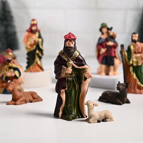 Floweraura Decorative Christmas Crib Nativity Jesus Family Christmas Gifting for Neighbour, Employees, Friends, Colleague | Showpiece Idol for Home Decor - Image 3