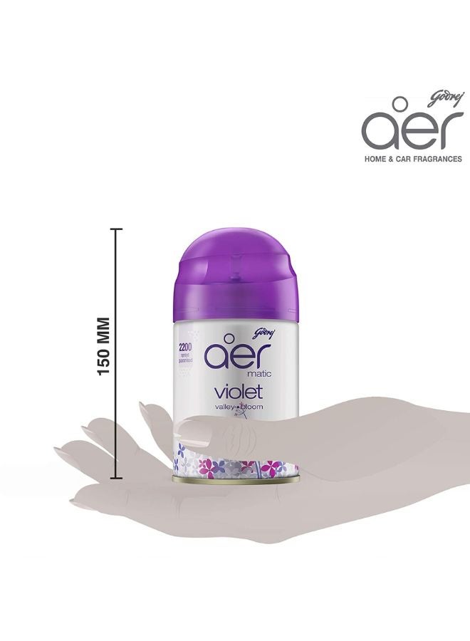 Godrej Aer Matic Automatic Air Freshener Refill Violet Valley Bloom 210ml - Image 2