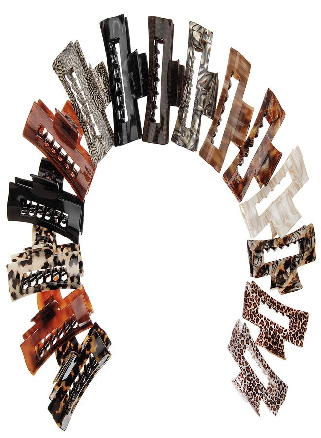 France Luxe Large Cutout Rectangle Claw Clip - Classic - Tortoise - Image 5