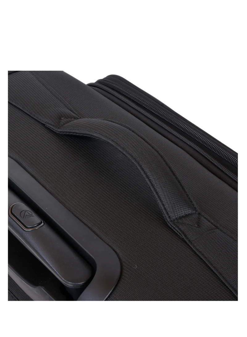 eminent Soft Case Travel Bag Luggage Trolley for Unisex Polyester Lightweight Expandable Wheeled Suitcase with TSA lock V6101 Black