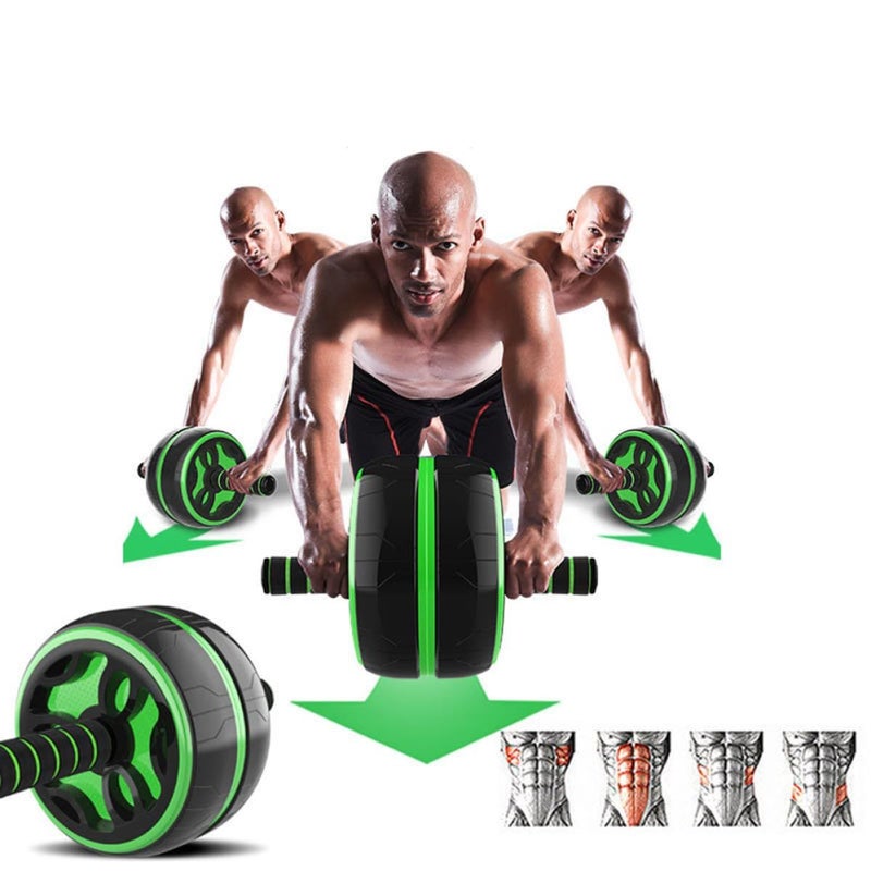Silent Abdominal Exercise Roller With Broad Frame PVC Thicken Wheel For Core Home Fitness Training - Image 3