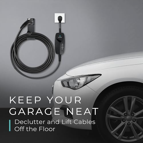 Lectron Electric Vehicle Charger Nozzle Holster Dock & J-Hook Combo for All J1772 EVs - Image 2