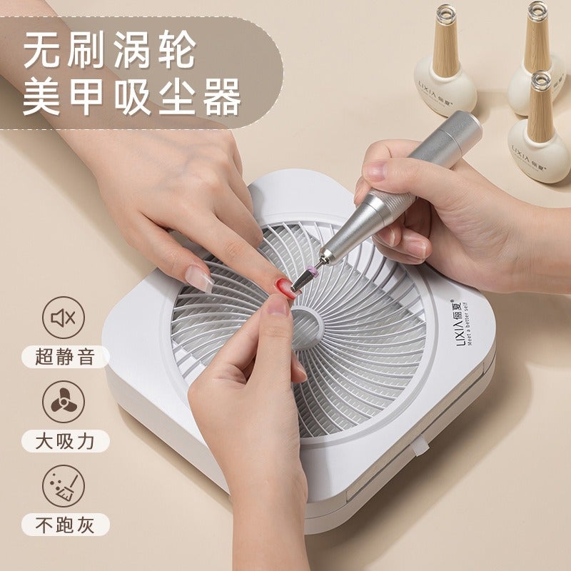 Nail Art Silent Vacuum Cleaner Turbo Brushless Large Suction No Dust Leakage Filter Nail Dust Collector for Nail Salons