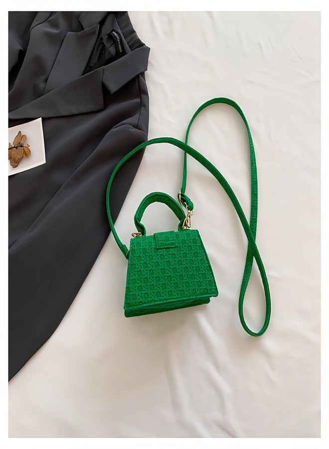 FALETO Mini Green Purses for Women Cute Top Handle Crossbody Bag Trendy Tiny Clutch Shoulder Handbag with Strap - Image 4