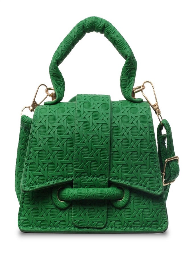 FALETO Mini Green Purses for Women Cute Top Handle Crossbody Bag Trendy Tiny Clutch Shoulder Handbag with Strap - Image 1