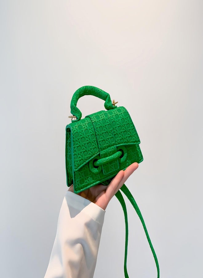 FALETO Mini Green Purses for Women Cute Top Handle Crossbody Bag Trendy Tiny Clutch Shoulder Handbag with Strap - Image 3
