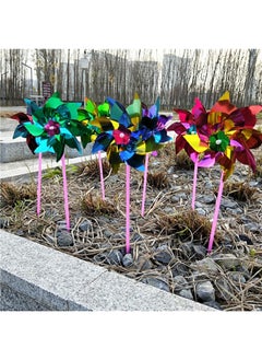 Generic Stall Push Sweep Code Small Gifts Outdoor Kindergarten Activities Gifts Plastic Flakes Small Windmill Manufacturers Postage-Color:Single Layer Laser Plus Smiley Face 20 Pcs  - Image 5