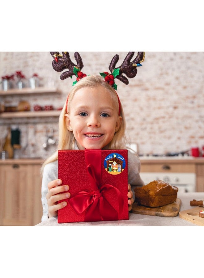 WaaHome 36Pcs Happy Birthday Jesus Nativity Stickers For Kids 1.5" Christian Christmas Gift Tags Religious Nativity Scene Gift Labels Jesus Stickers For Box Decorations Card Envelope Seals Party Favor - Image 2