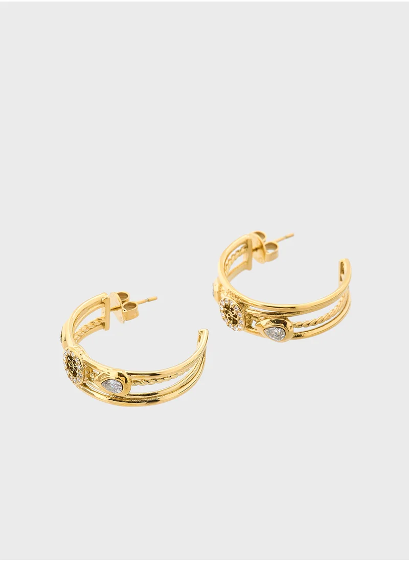 GUESS 4G Light Hoop Earrings