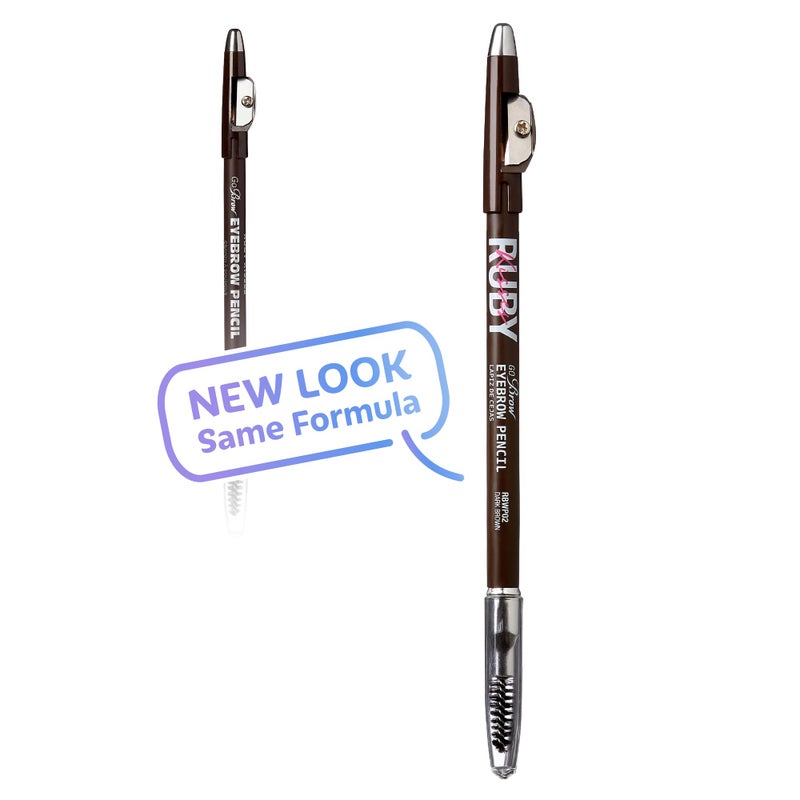 Ruby Kisses Kiss Go Brow Eyebrow Wooden Pencil Dark Brown (6 Pieces) - Image 2