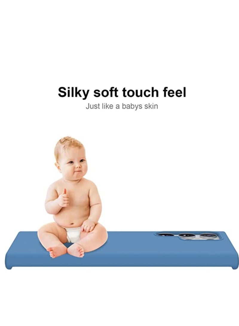 Liquid Silicon Case Compatible with Samsung Galaxy S22 ULTRA, Shock-Proof Soft Gel Rubber Matte Finish Cover designed for Samsung Galaxy S22 ULTRA 6.80’ (2022)- Blue - Image 3