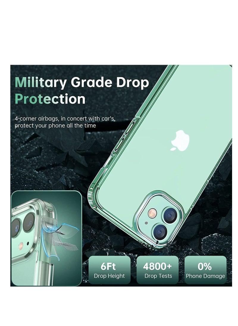 Raxoom Upgraded [5-in-1] for iPhone 11 Case, with 2 Pcs 9H Tempered Glass Screen Protector + 2 Lens Protector, Matte-Finish, Shockproof Dropproof, Anti-Scratch Phone Case Cover Kit for iPhone 11, Clear - Image 5