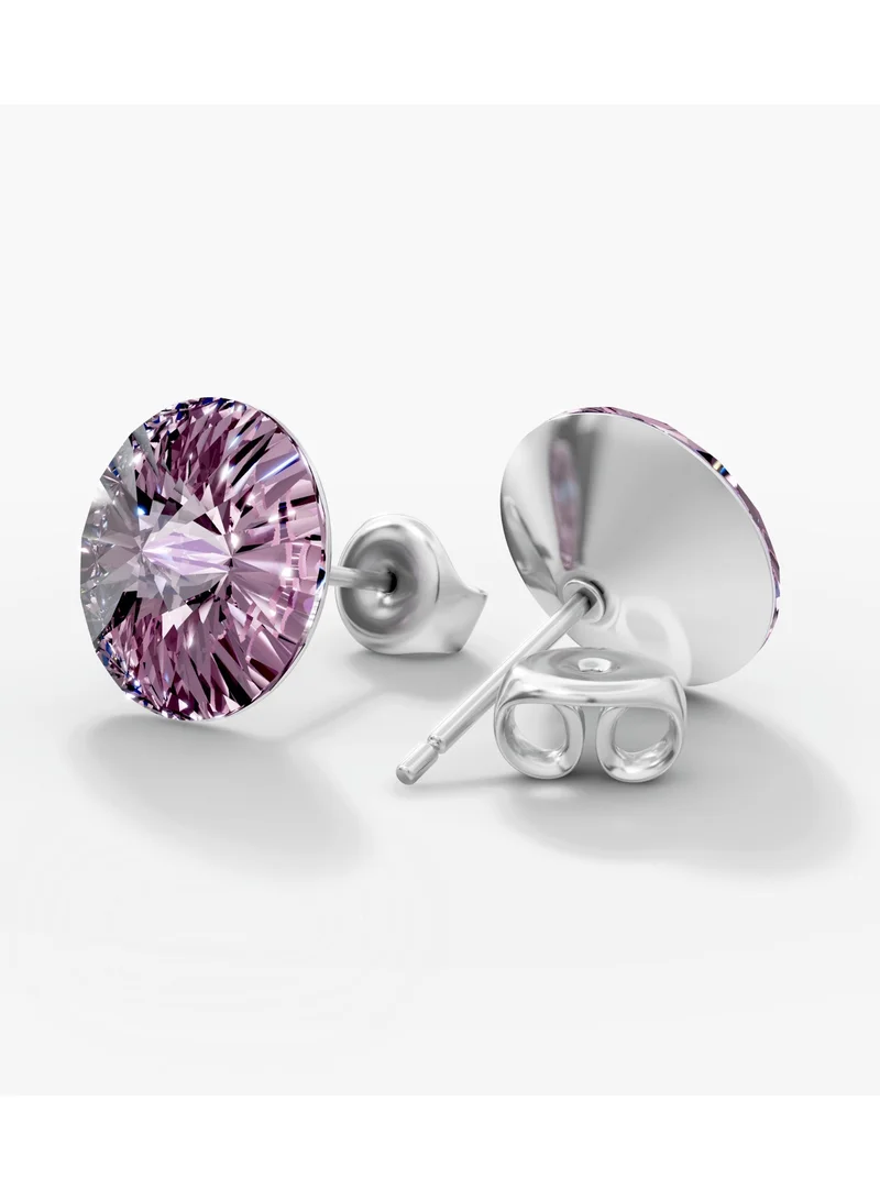 سيونا أقراط مرصعة بالكريستال الأرجواني الفاتح من إيلا - أناقة أنثوية