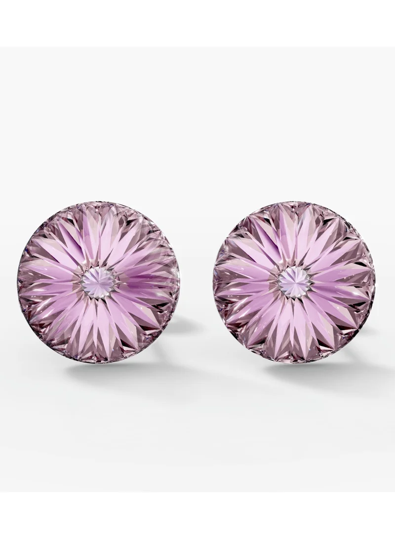 Seona  Seona Ella Crystal Earrings for Women, Hypoallergenic Stainless Ear Studs | Stud Earrings for Sensitive Ears, Medium Lightweight Non-Tarnish Jewelry with Dual Closure Design | 10mm | Light Amethyst for Women | Best Price UAE