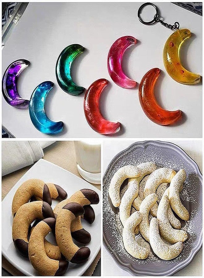 YIMINGMOLD قوالب شوكولاتة على شكل هلال من السيليكون من YIMINGMOLD، 18 تجويفًا، لصنع بسكويت الشوكولاتة - Image 5