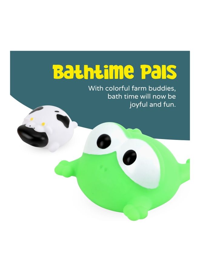 Moon Bath Farm Animals Toy Set Floating Barnyard Bathtub For Toddlers 16.5 x 5 x 19cm - Image 2