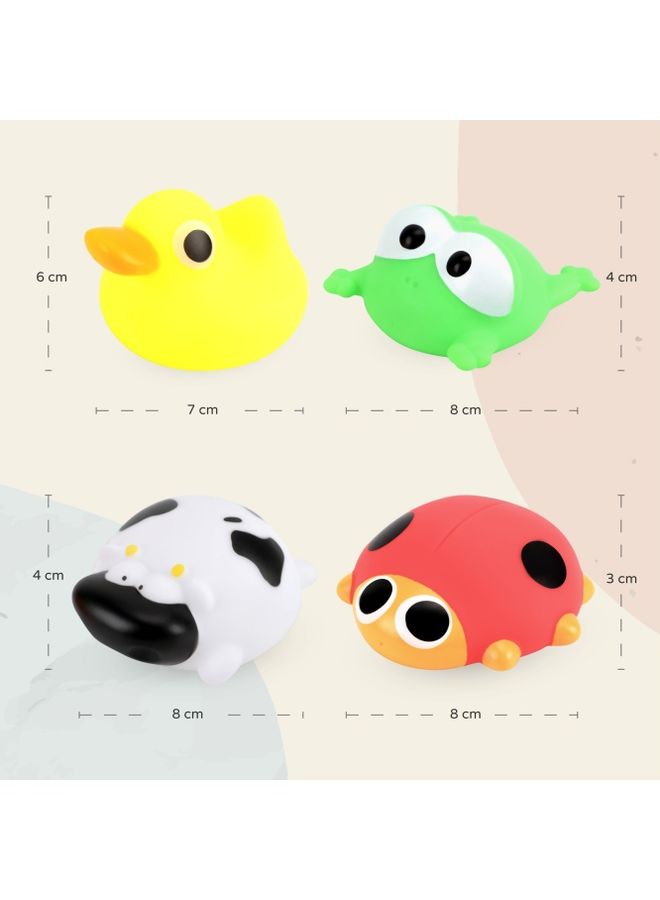 Moon Bath Farm Animals Toy Set Floating Barnyard Bathtub For Toddlers 16.5 x 5 x 19cm - Image 4