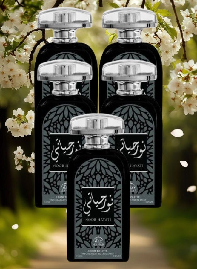 manar 5 Pieces Noor Hayati Perfume 100ML - Image 1