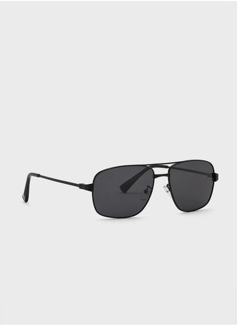 Polarized Angular Aviator Sunglasses