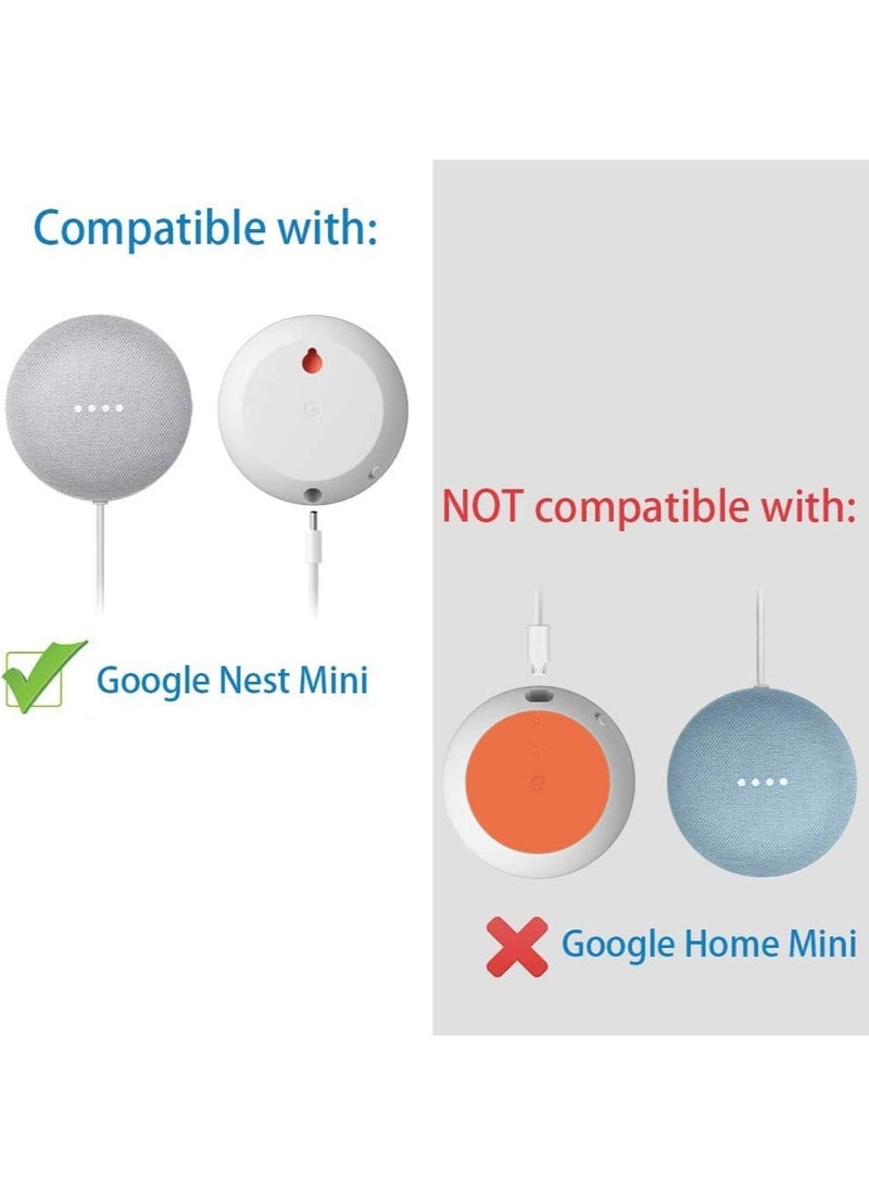 Google Nest Mini Wall Mount Holder (2nd Gen) - Speaker Stand with Cord Management, Outlet Wall Mount Accessories for Nest Mini Speaker (Black, 2 Pack)