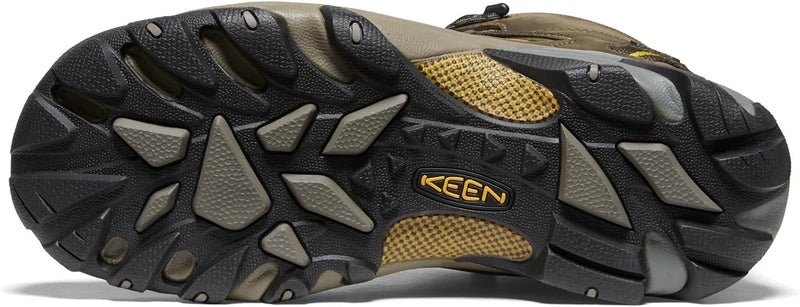 KEEN Men's Targhee II Mid Waterproof Hiking Boot - Black Olive/Yellow - Image 5