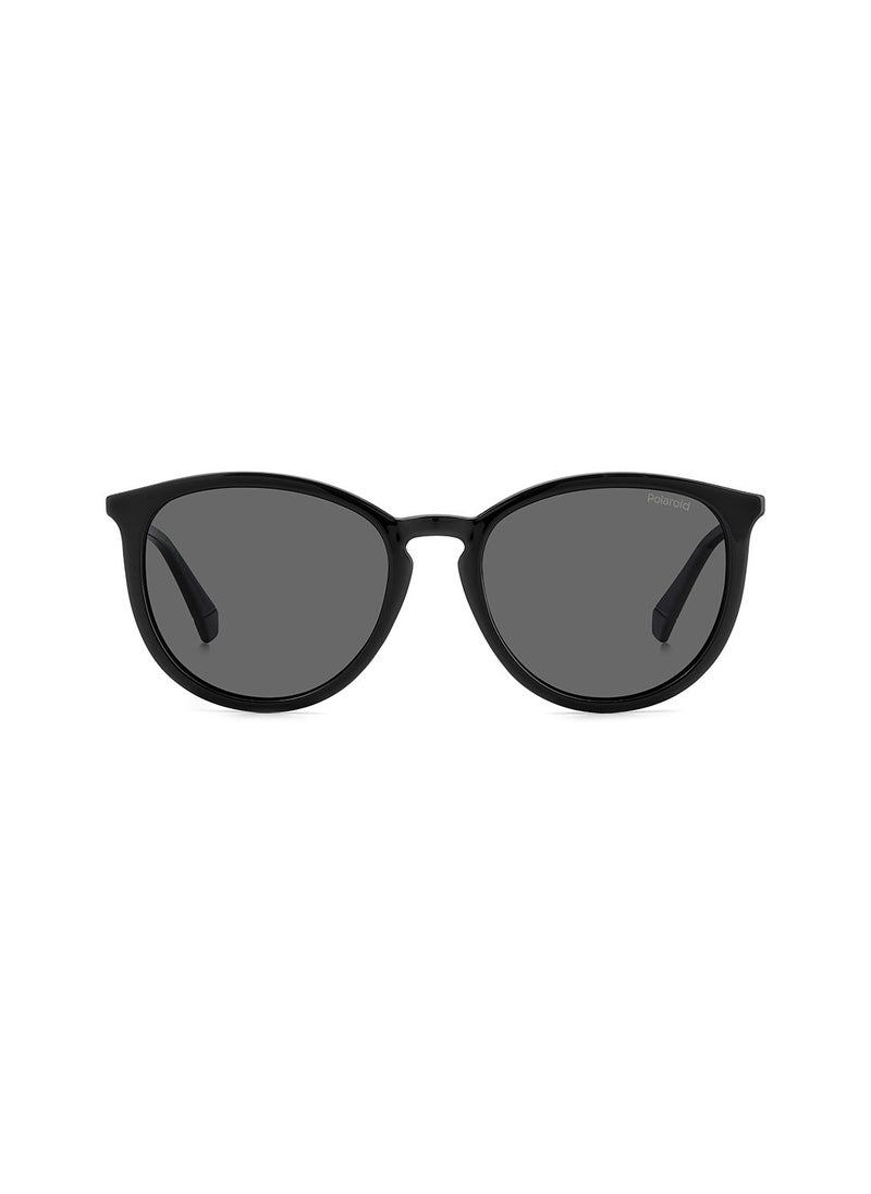 Polaroid Unisex UV Protection Round Sunglasses - Pld 4143/S/X Black 53 - Lens Size: 53 Mm  - Image 3